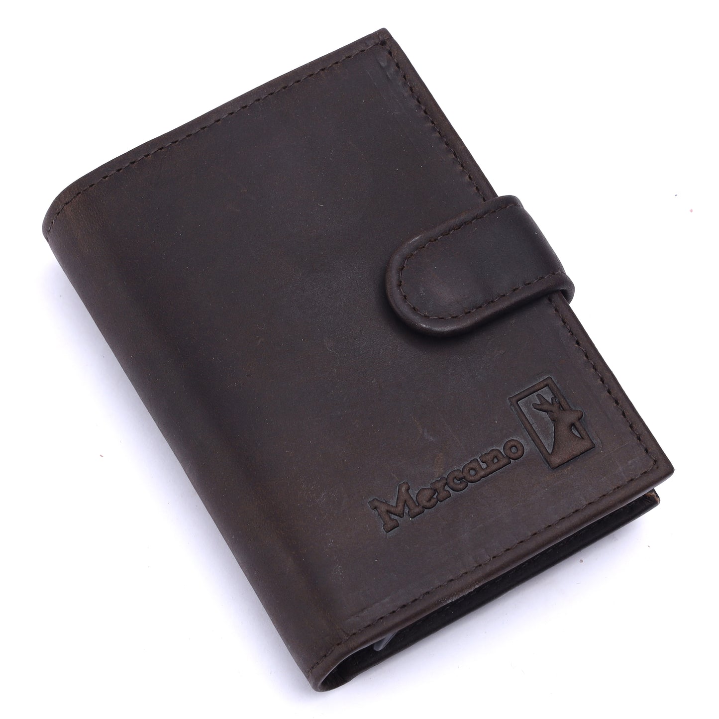 MERCANO® Leder-Geldbörse mit Flipcase, RFID-Schutz, 10 Kartenfächern, Schein- und Münzfach | Für Damen und Herren