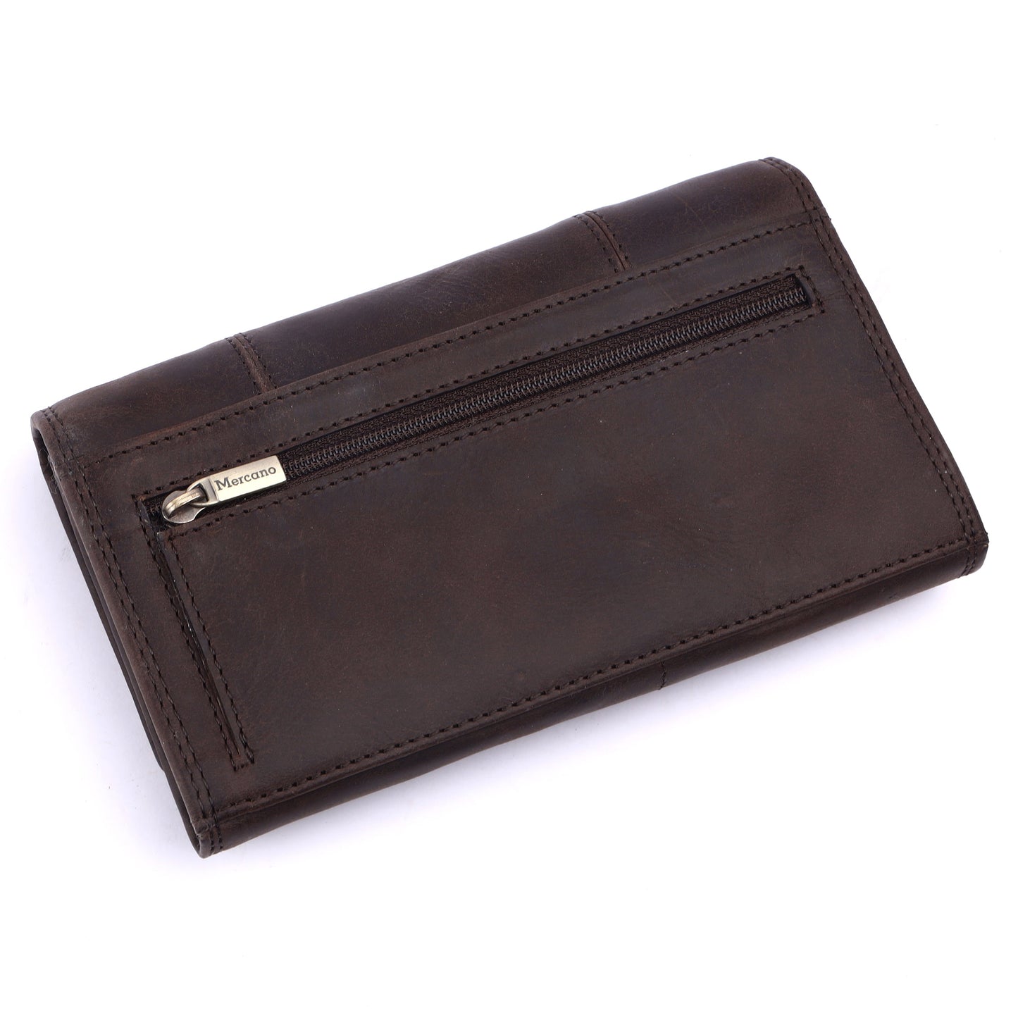 MERCANO® Damen Geldbörse aus Leder mit RFID-Schutz | 11 Kartenfächern | 3 Scheinfächern | Münzfach | #JL01