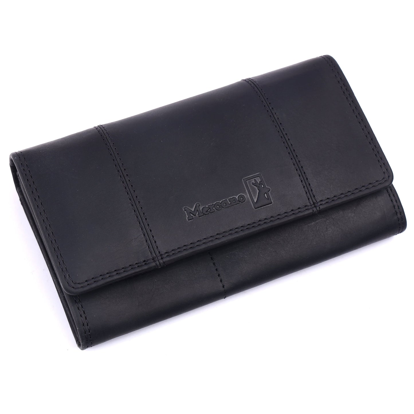 MERCANO® Damen Geldbörse aus Leder mit RFID-Schutz | 11 Kartenfächern | 3 Scheinfächern | Münzfach | #JL01