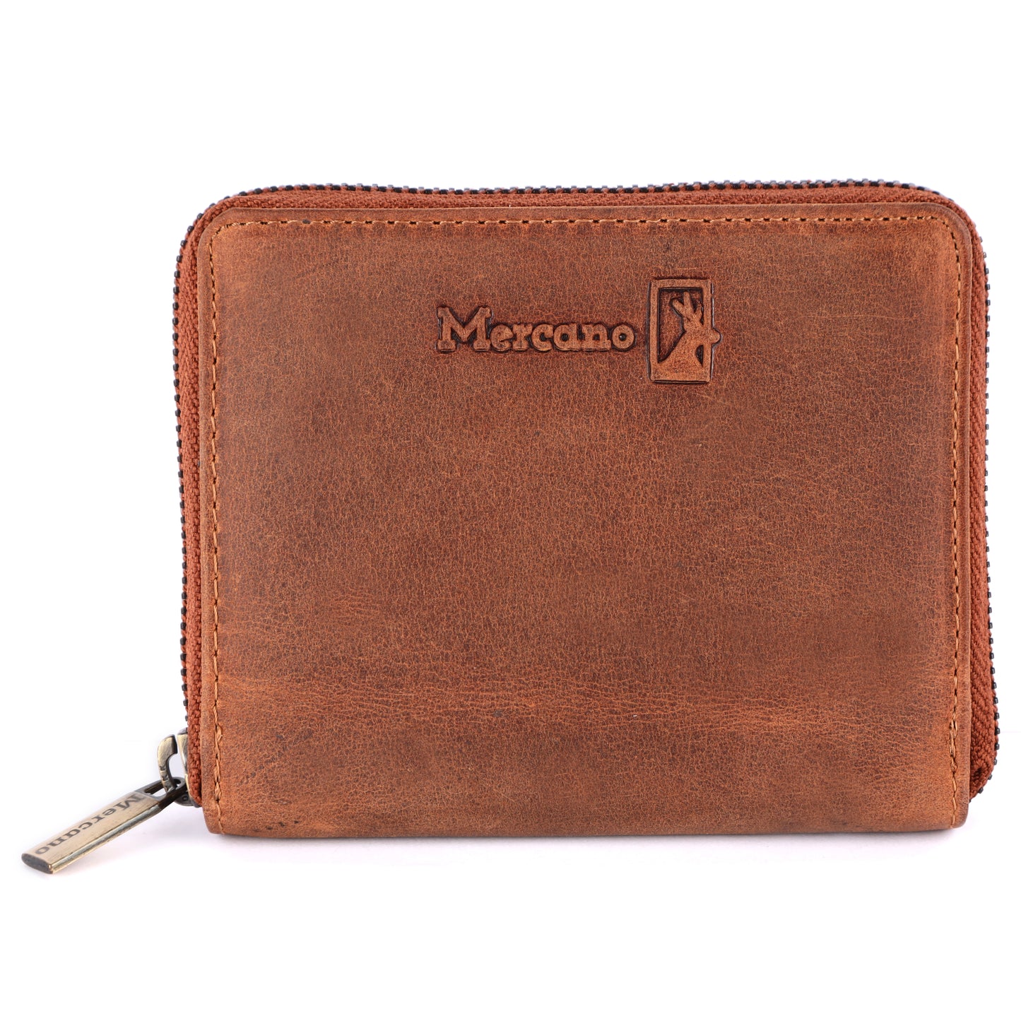 MERCANO® Kleine Damen Geldbörse mit Reißverschluss | Leder | RFID-Schutz | 11 Kartenfächern | 2 Scheinfächern | Münzfach | #RZ05