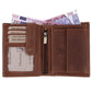 MERCANO® Braune Herren Geldbörse aus Leder mit RFID-Schutz | 16 Kartenfächern | 2 Scheinfächern | Münzfach | #V01OL